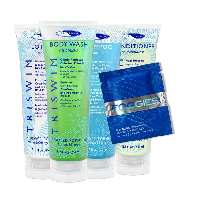 Pachet Triswim gel de dus, sampon, balsam si lotiune de corp - 4x 250ml