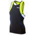 TYR - bluza triatlon fara maneci - Men's Competitor Tank - negru galben albastru