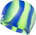 TYR casca inot silicon multicolor albastru-verde