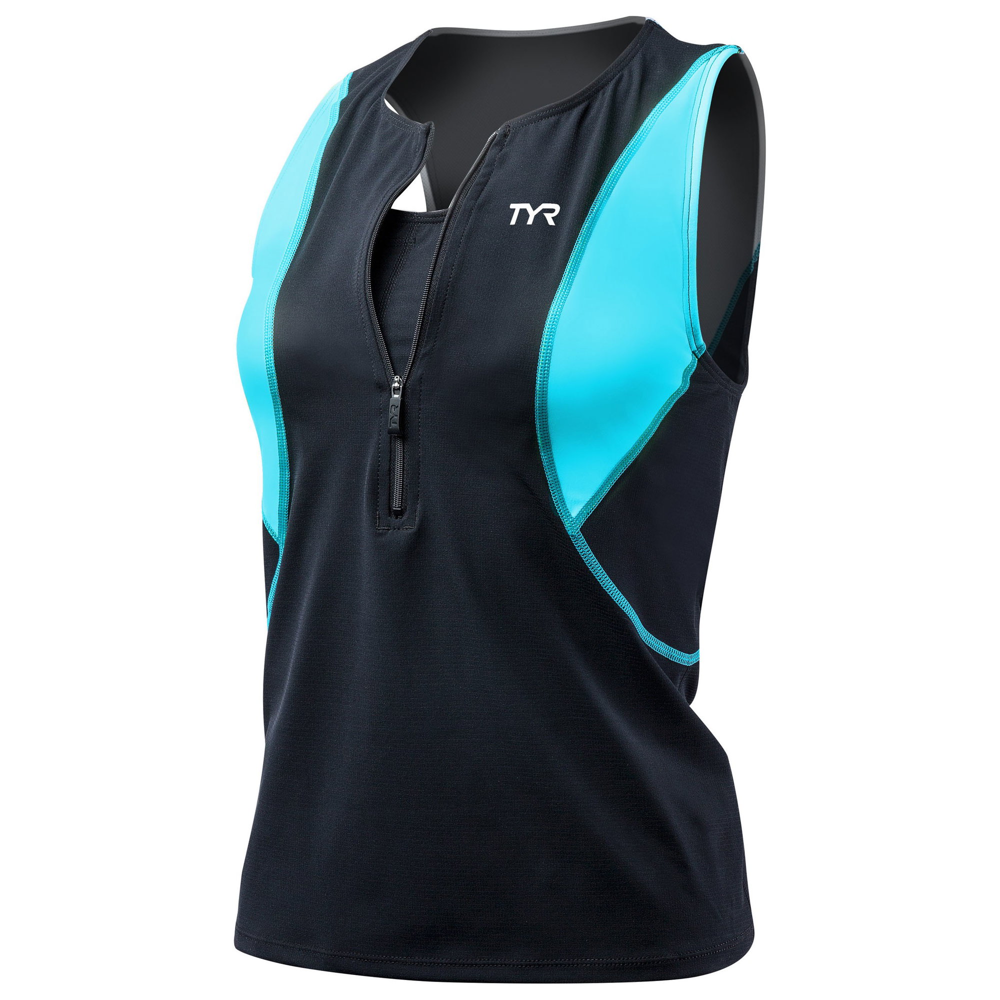TYR TYR Competitor Loose Singlet top triatlon cu bustiera negru-albastru