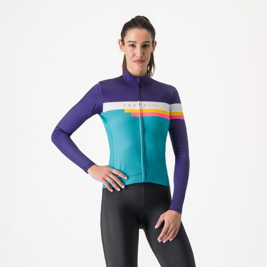 Castelli Castelli - tricou maneca lunga W 12-18 gr C - Tornare - mov | bleu