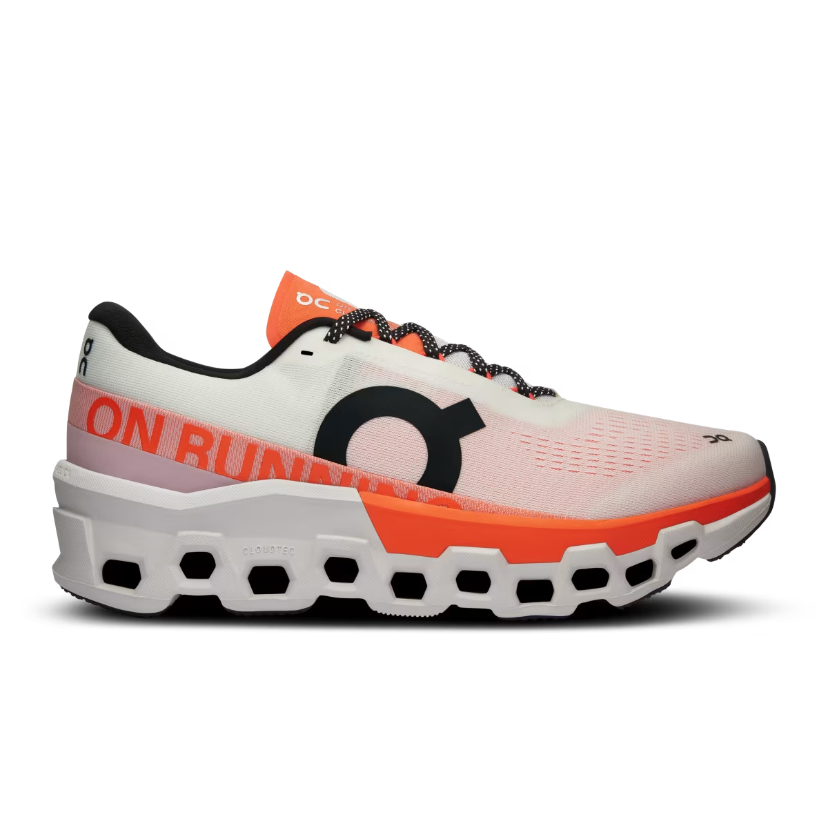 On On Cloudmonster 2 - pantofi alergare pentru barbati - Alb portocaliu White | Flame