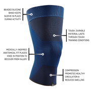 CEP - ortho genunchi - Mid Support Compression Knee Sleeve - Albastru