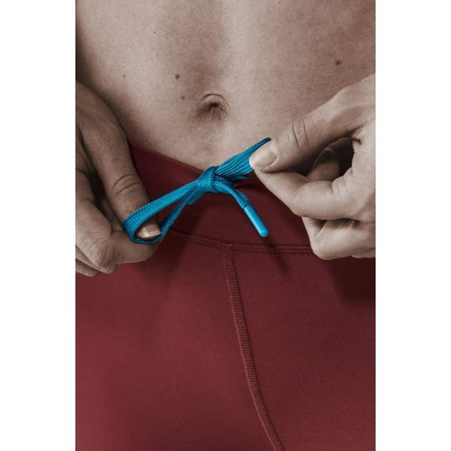 CEP - colanti de alergare - Run compression Tights 3.0 W - Rosu Inchis I Petrol