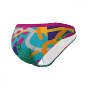 Z3R0D - slip Costum baie femei two pieces - rosu galben albastru Expressive Resort