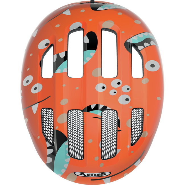 Abus - casca ciclism copii Smiley 3.0 - portocaliu model monstruleti