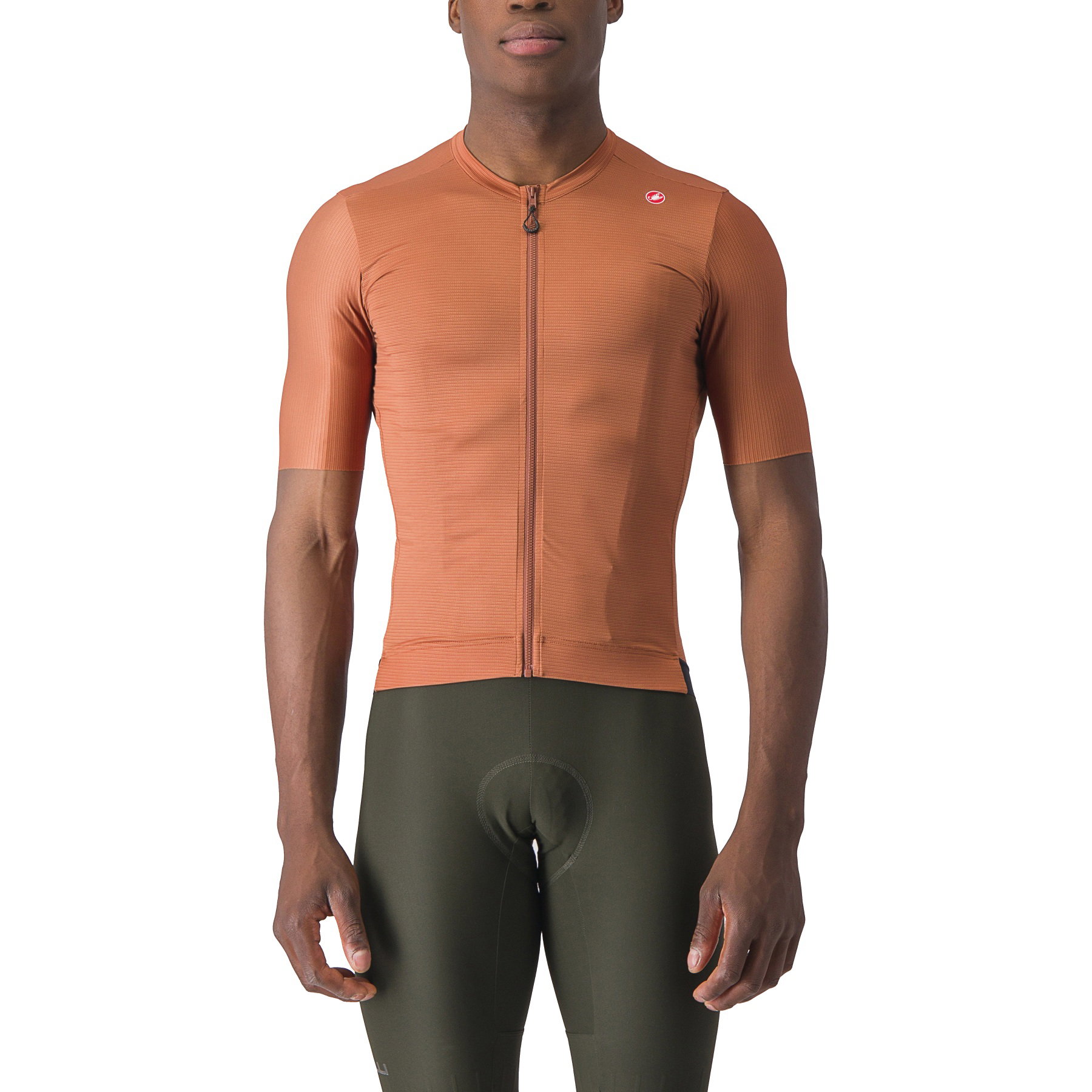 Castelli Castelli - tricou ciclism cu maneca scurta pentru barbati Espresso Jersey - maro deschis mocha gri inchis