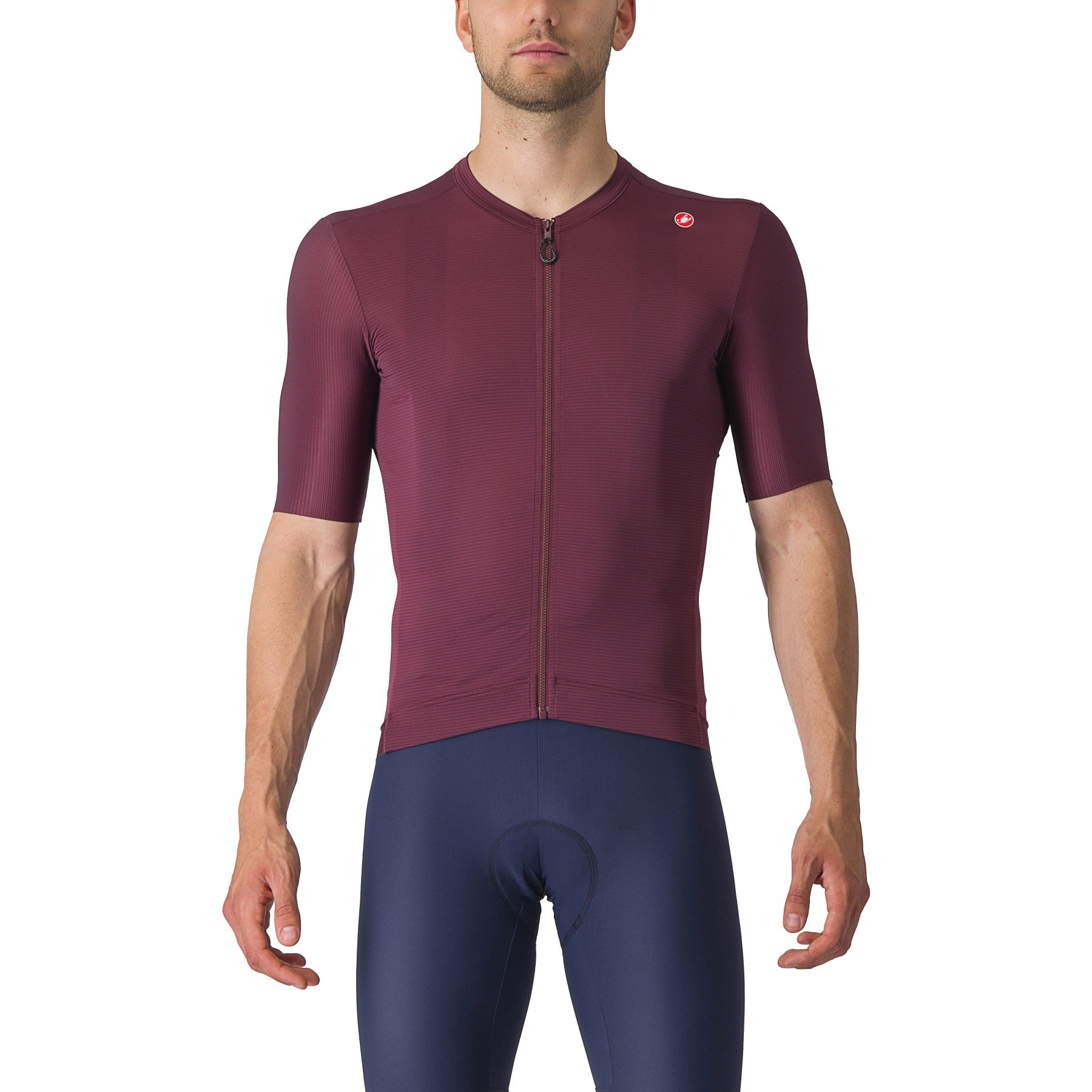 Bicycle Jerseys Castelli - tricou ciclism cu maneca scurta pentru barbati Espresso Jersey - visiniu bordo
