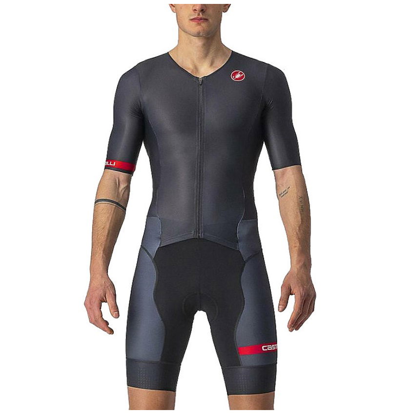 Castelli Castelli - costum trisuit triatlon pentru barbati, maneca scurta Free Sanremo SS Suit - negru