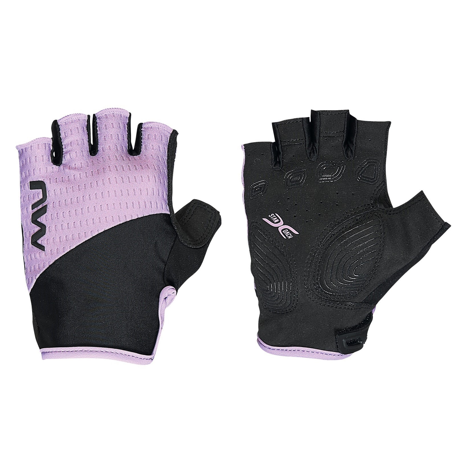 Northwave Northwave - manusi ciclism pentru femei degete scurte Fast short gloves - negru mov deschis lila