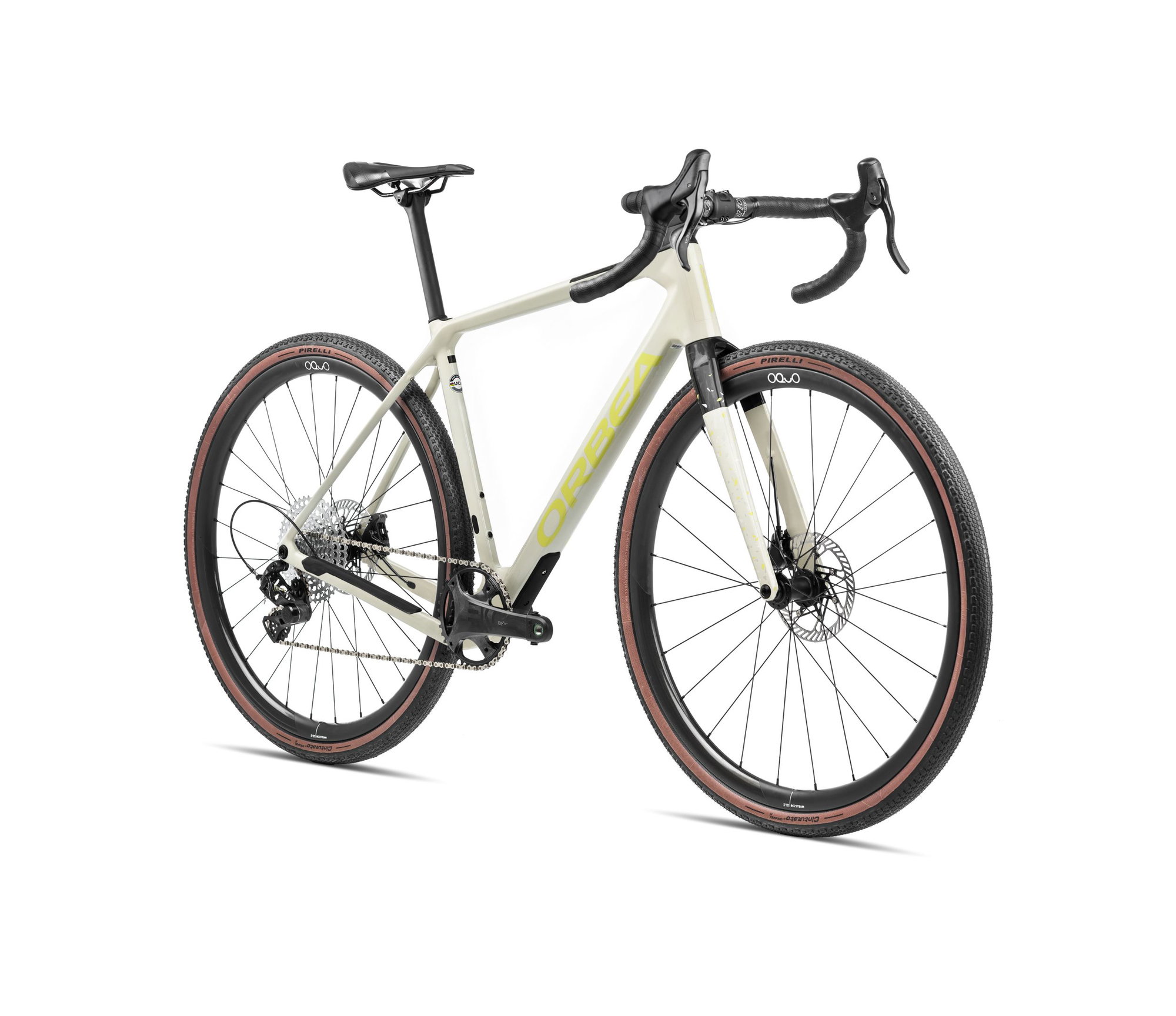 Orbea Orbea Terra M20iTEAM - bicicleta gravel - alb Ivory White-Spicy Lime (Gloss) - 2024