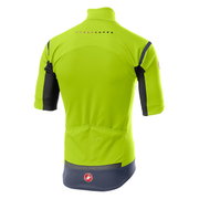 Castelli - Jacheta ciclism vreme rece 2 in 1 cu maneci detasabile, Perfetto Ros Convertible - galben fluo negru gri