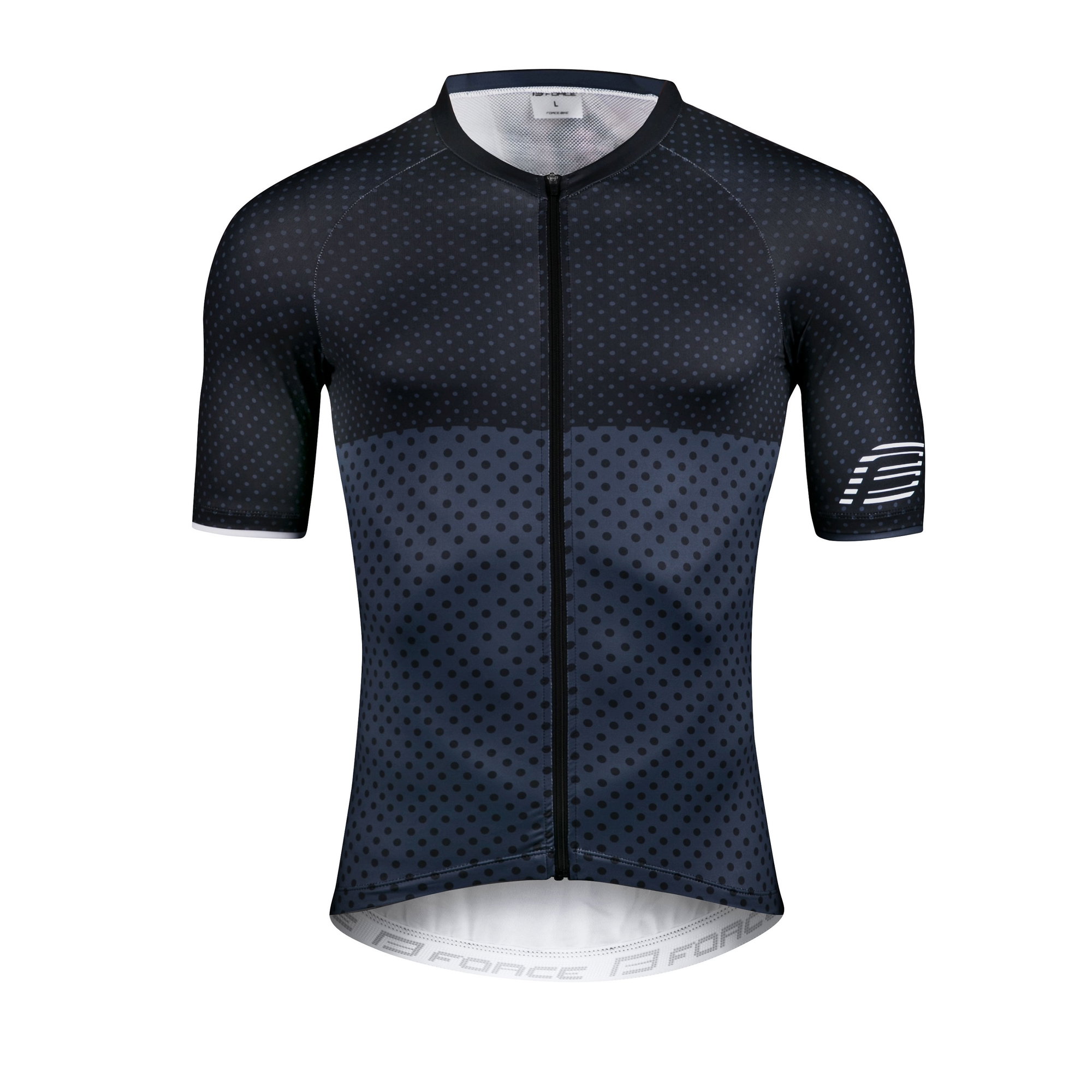 Force Force - Bluza ciclism maneci scurte Points - negru bleumarin