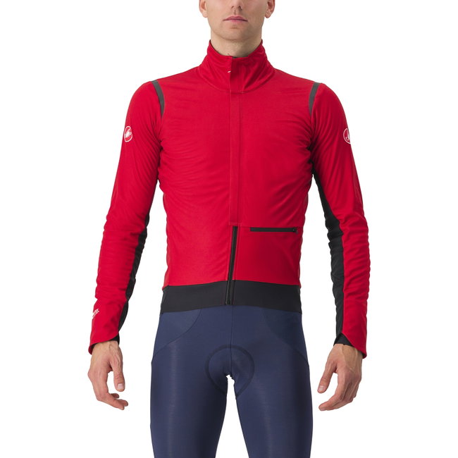 Castelli - Jacheta ciclism vreme rece sau iarna, Alpha Doppio RoS Jacket - rosu negru
