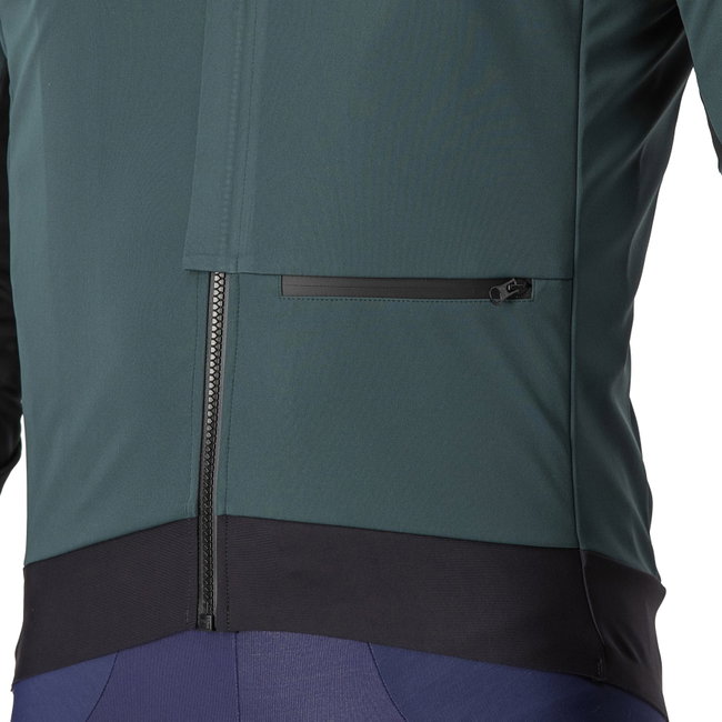 Castelli - Jacheta ciclism vreme rece sau iarna,  Alpha Doppio RoS Jacket - verde inchis rover negru