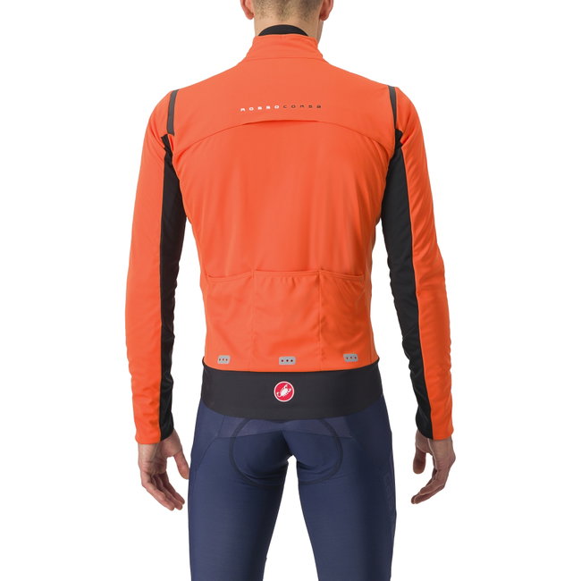 Castelli - Jacheta ciclism vreme rece sau iarna, Alpha Doppio RoS Jacket - portocaliu negru