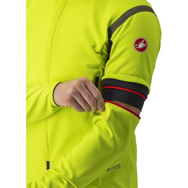 Castelli - Jacheta ciclism vreme rece sau iarna Perfetto RoS Convertible Jacket - galben fluo