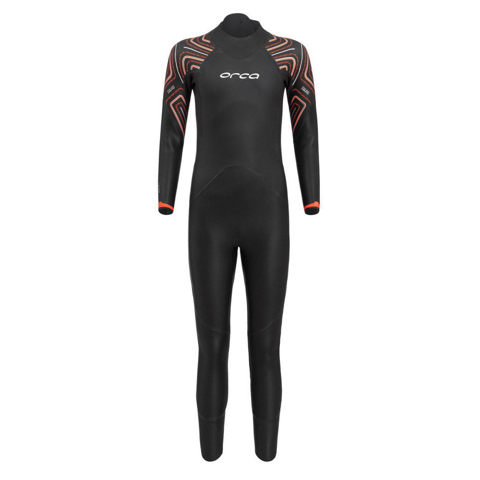 Boating & Water Sports Orca - costum neopren ape deschise pentru copii Junior OpenWater Zeal Squad wetsuit - negru dungi portocalii