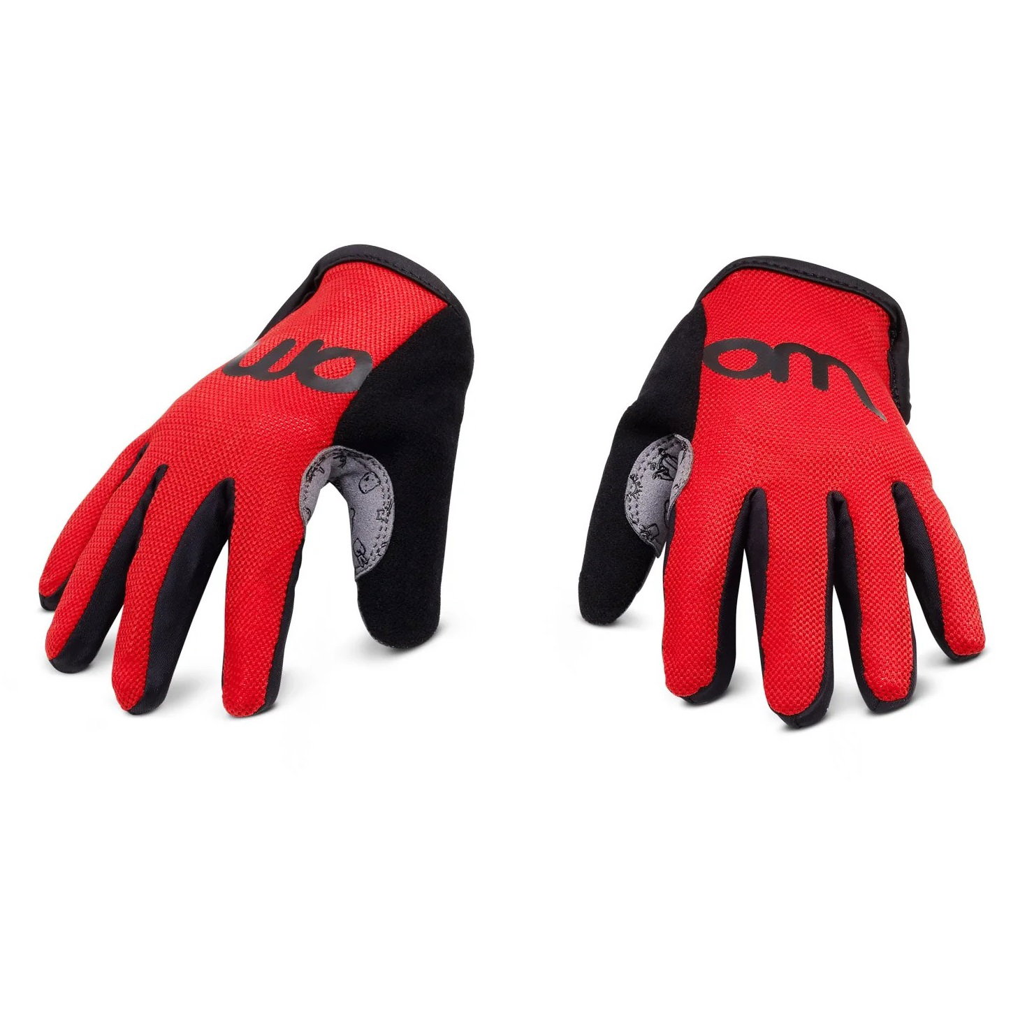 Woom Woom - manusi ciclism copii tens bike gloves - rosu negru gri