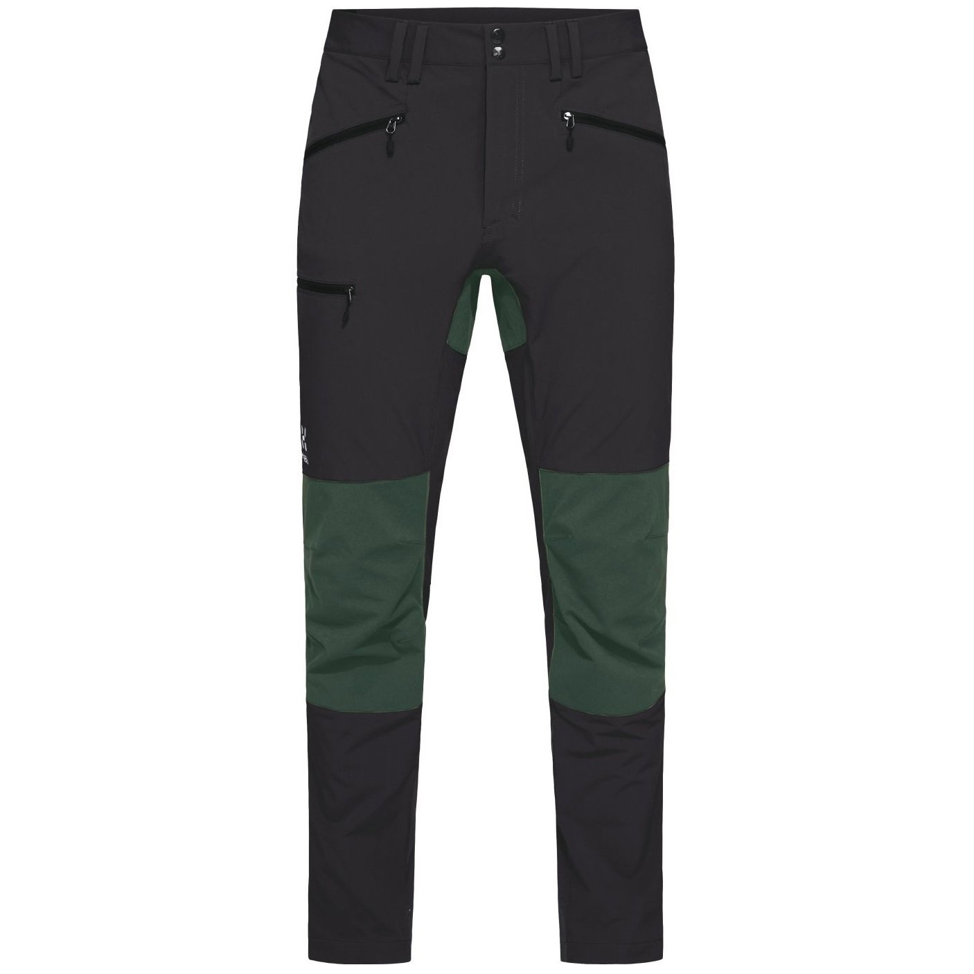 Haglofs Haglofs - Pantaloni drumetie barbati Mid Slim Pant - negru verde padure