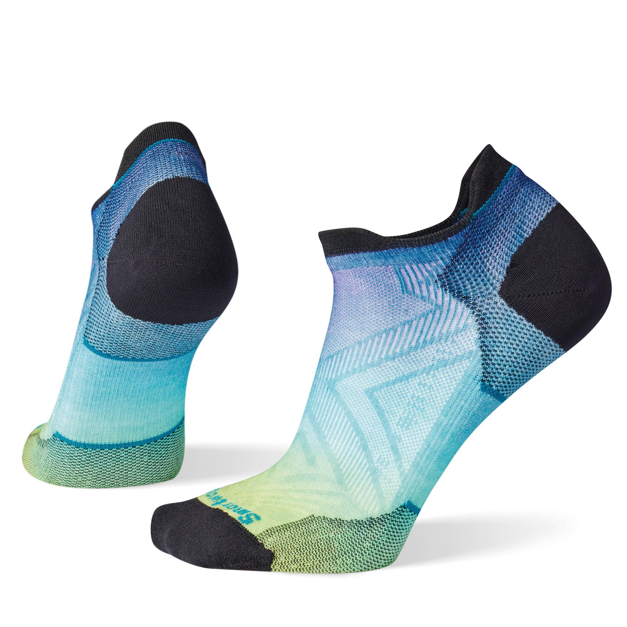 Smartwool Smartwool - sosete sport femei Run Ombre Print Zero Cushion Low Ankle socks - albastru verde negru