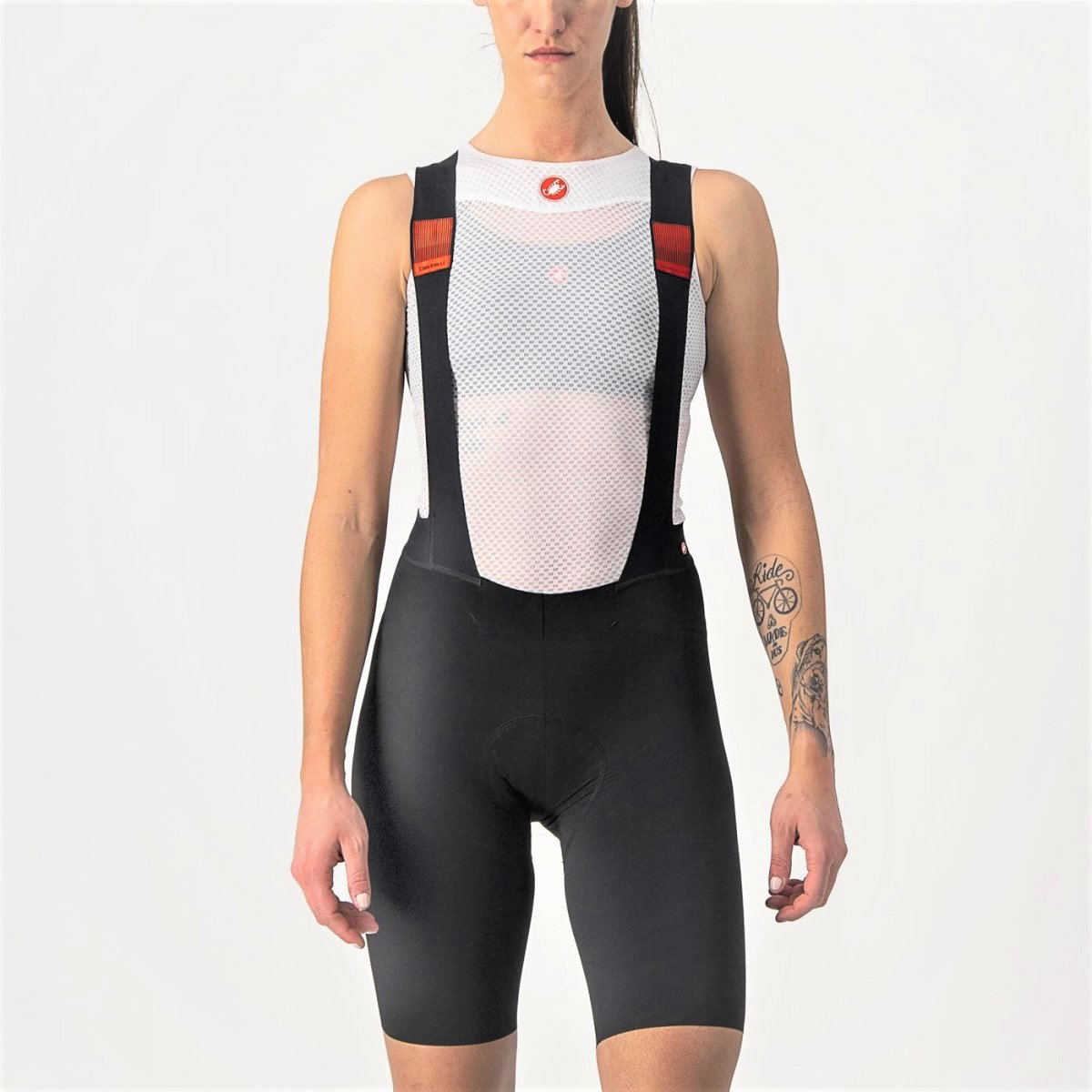 Bicycle Bibs Castelli - pantaloni scurti pentru ciclism cu bretele pentru femei Premio Bibshort - negru