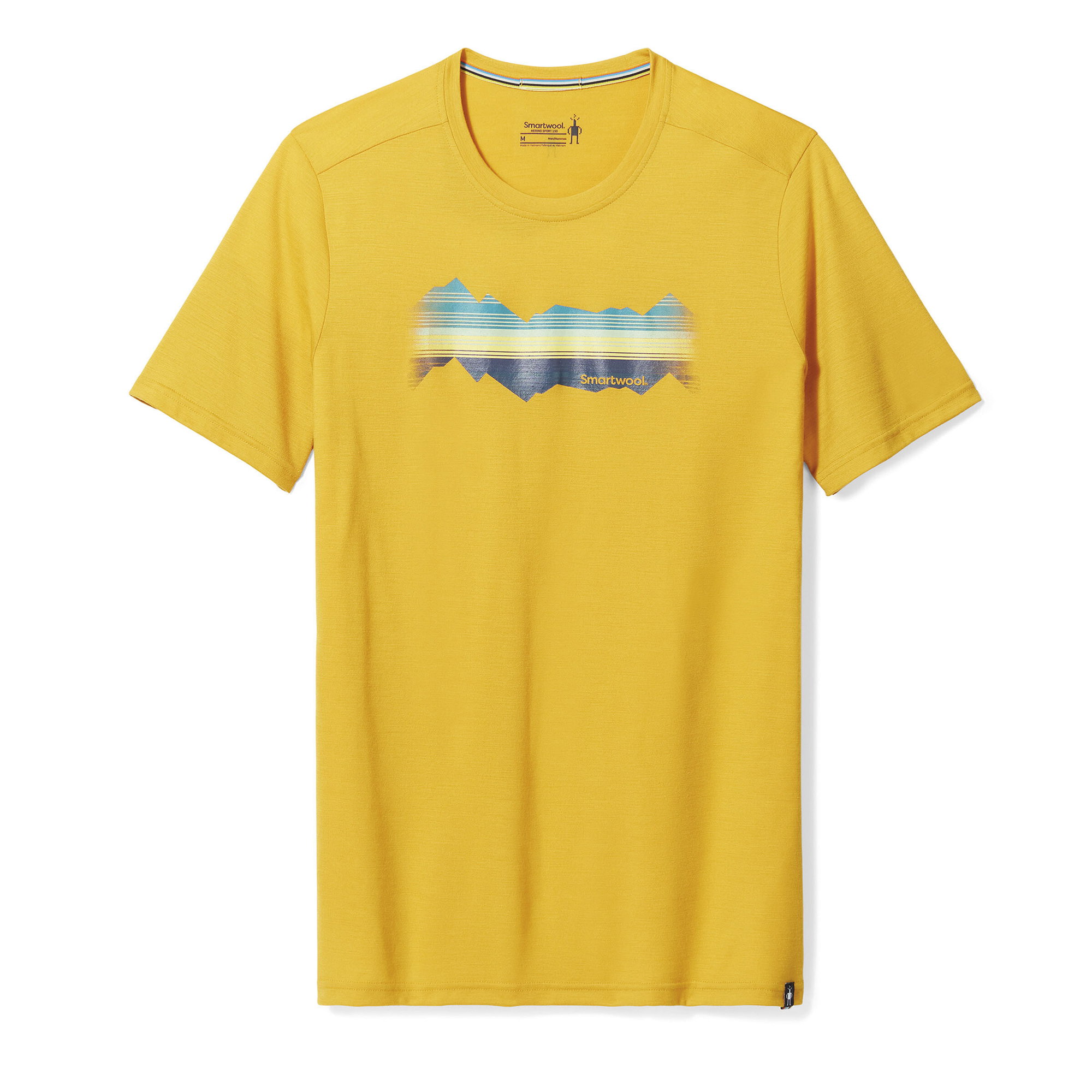 Smartwool Smartwool - tricou sport unisex maneca scurta Mountain Horizon Graphic Short Sleeve Tee - galben intens miere