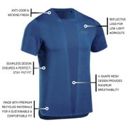 CEP - Tricou cu maneca scurta barbati The Run Shirt - albastru