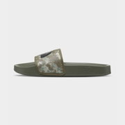 The North Face - slapi Base Camp Slides III M - verde Military Olive StippLED Camo Print | TNF Black