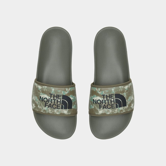 The North Face - slapi Base Camp Slides III M - verde Military Olive StippLED Camo Print | TNF Black