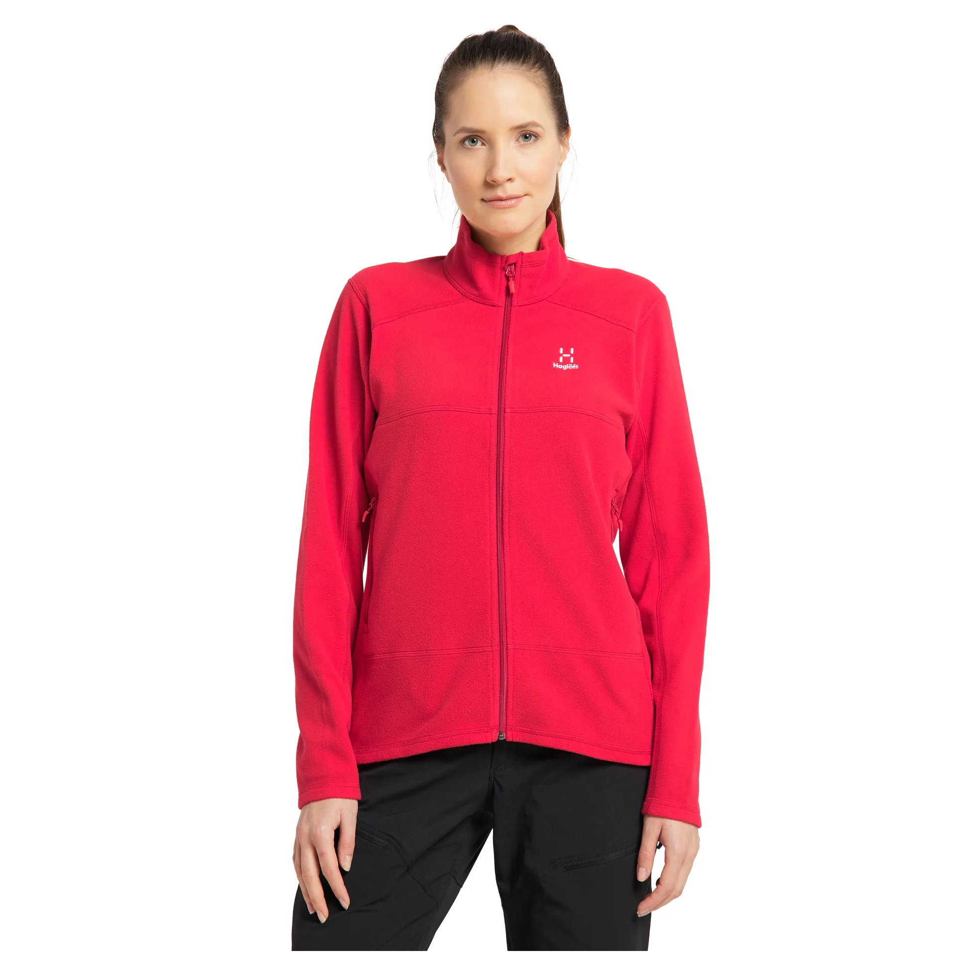Haglofs Haglofs - Jacheta subtire fleece femei Buteo Mid - rosu aprins