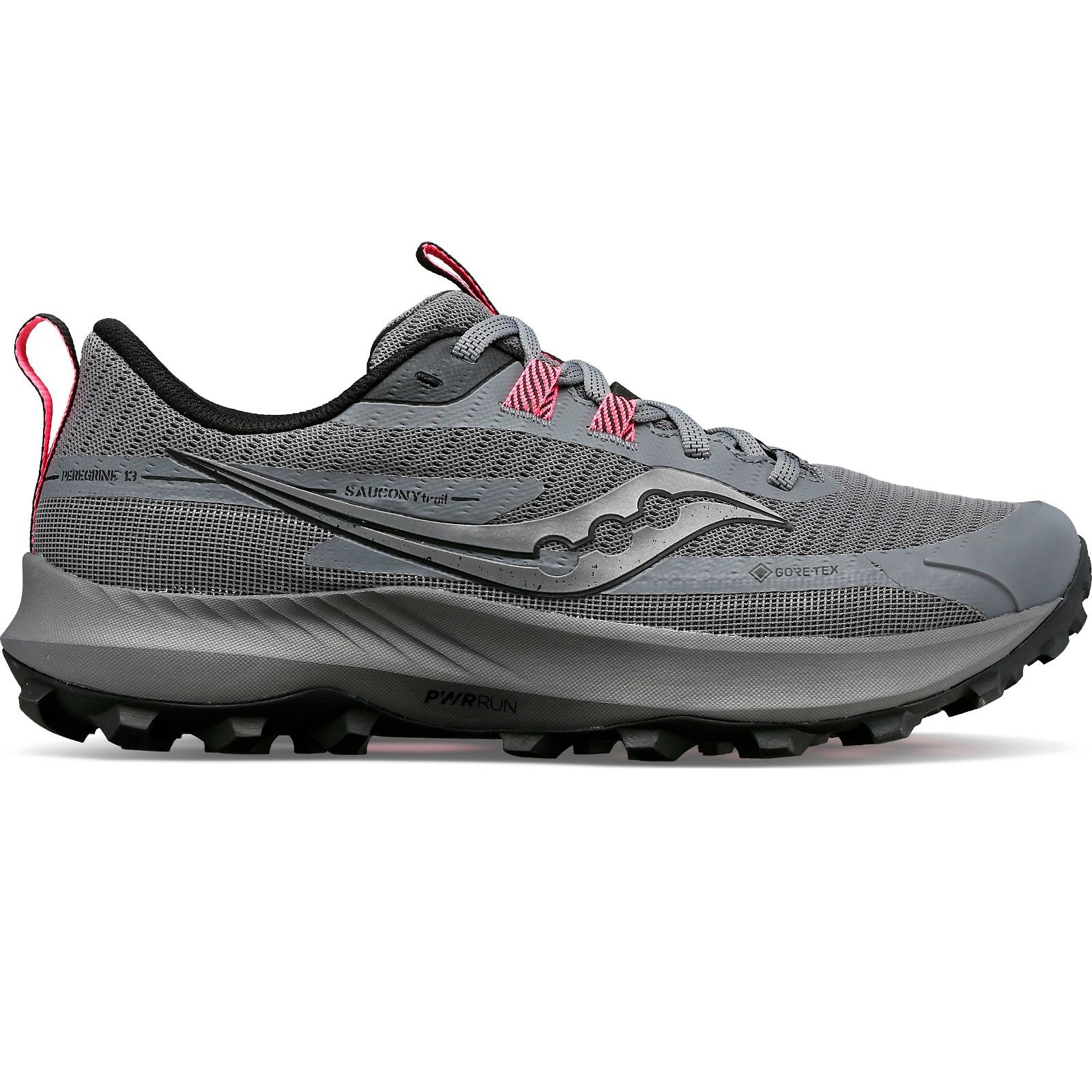 Saucony Saucony - pantofi alergare pentru femei Peregrine 13 GTX - gri Gravel negru