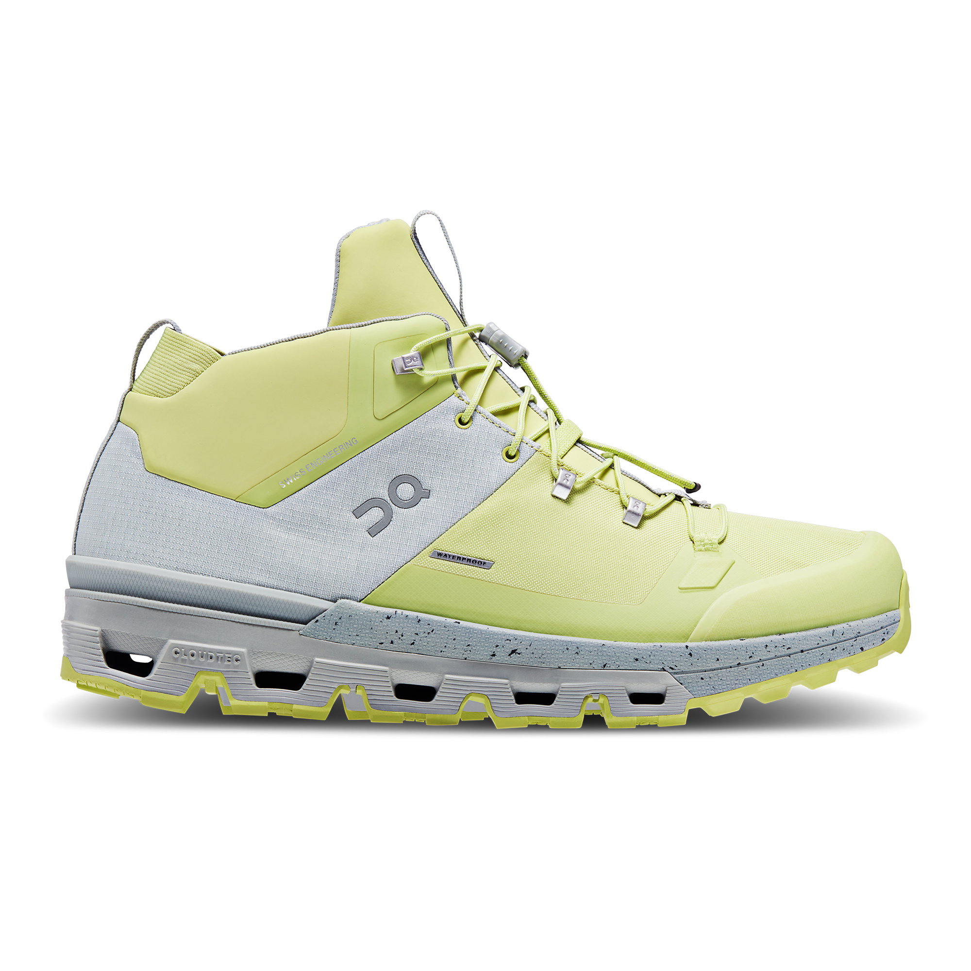 On On Cloudtrax Waterproof - ghete sport pentru barbati - galben deschis Zest gri Glaciar