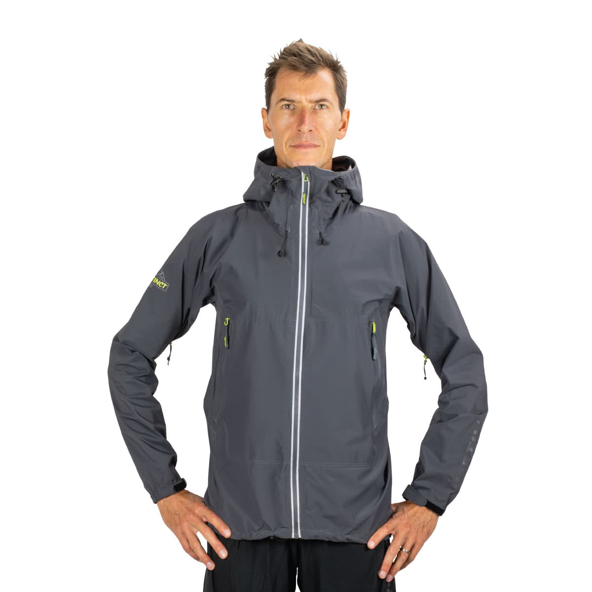 Instinct Instinct - Jacheta impermeabila unisex Ultra Rain Shell - gri antracit