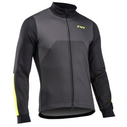 Northwave - jacheta ciclism pentru barbati iarna sau vreme rece Blade 2 Total Protection - gri inchis galben fluo