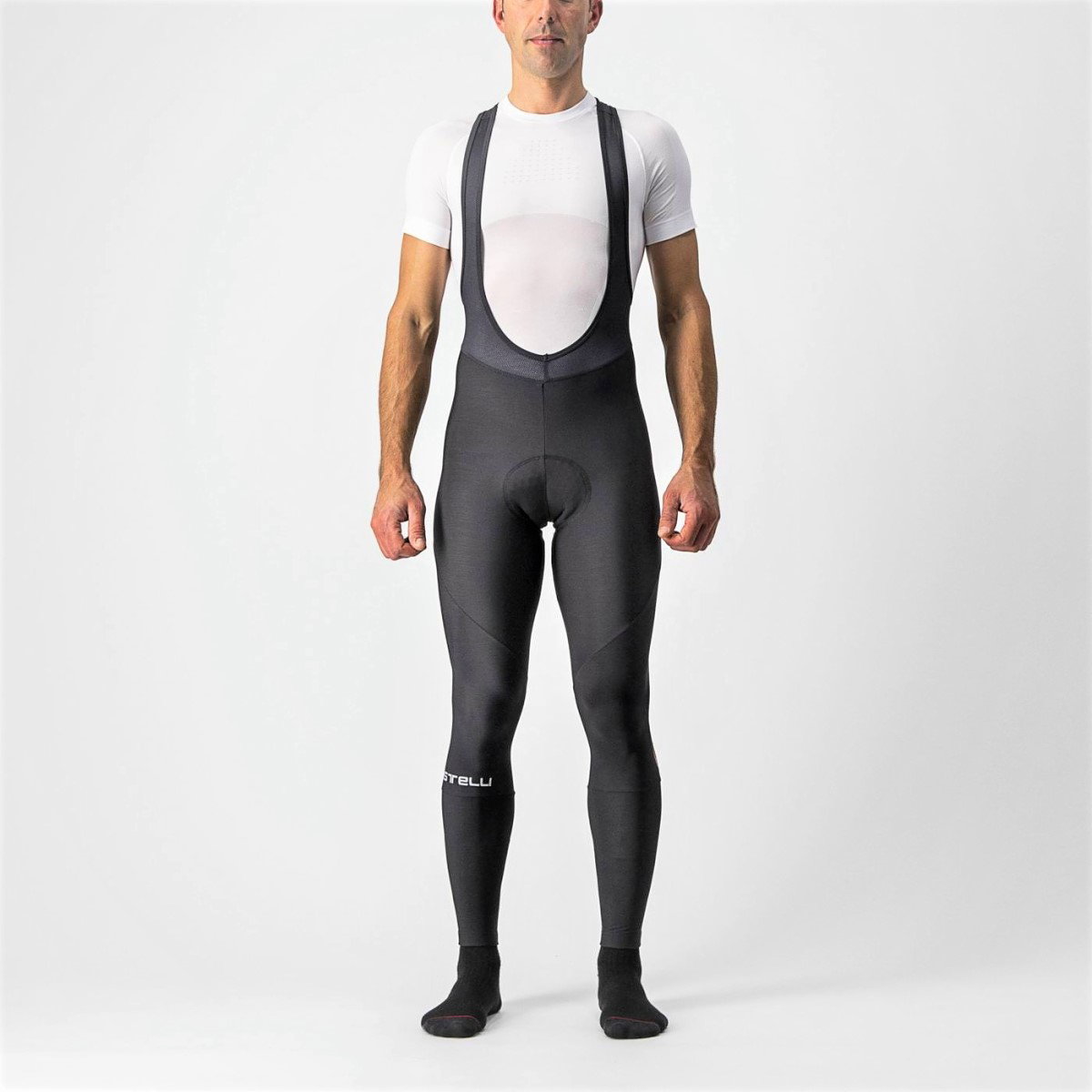 Castelli Castelli - pantaloni lungi ciclism pentru barbati cu bretele Entrata bibtights - negru
