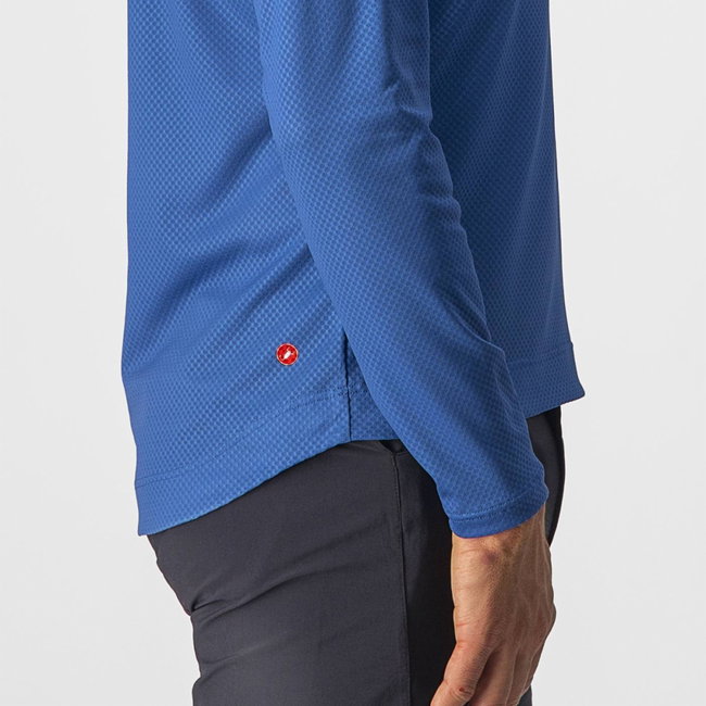 Castelli - tricou ciclism pentru barbati, maneca lunga Trail Tech LS Tee jersey - albastru electric negru