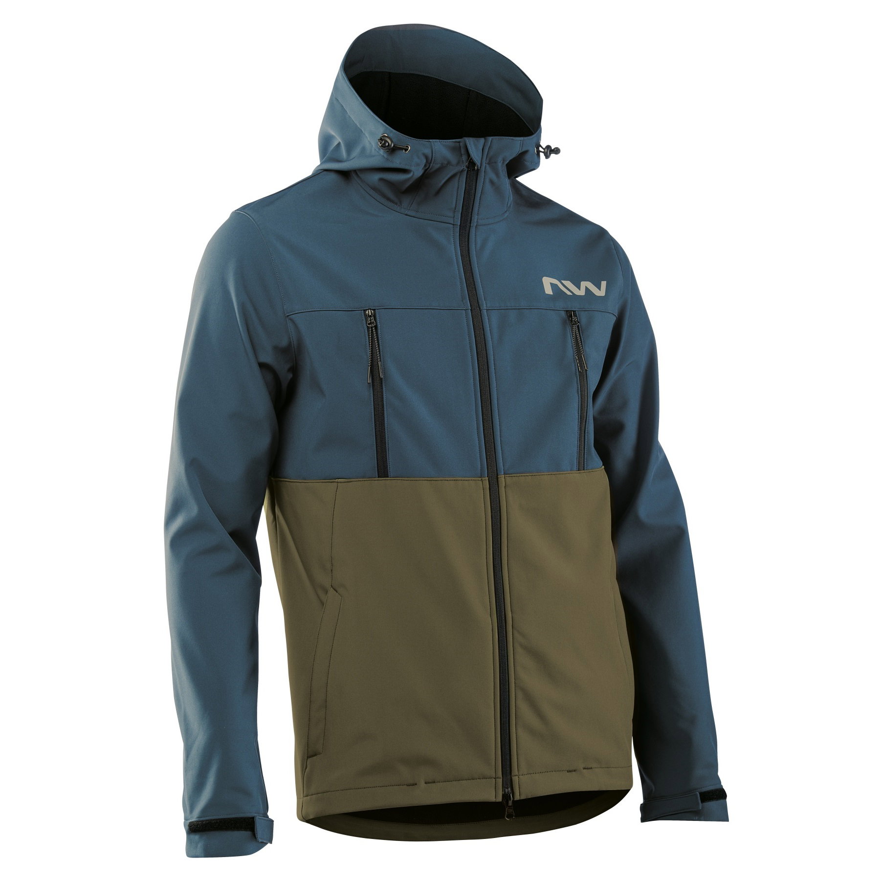 Activewear Northwave - jacheta ciclism iarna pentru barbati All mountain Easy Out Softshell - albastru verde army