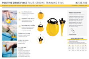 Finis - labe inot pentru adulti Positive Drive - galben negru