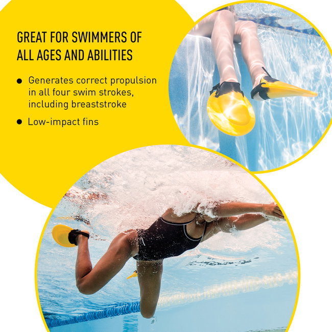Finis - labe inot pentru adulti Positive Drive - galben negru