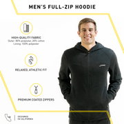 Finis - hanorac bumbac cu fermoar pentru barbati Tech Jacket Mens - negru
