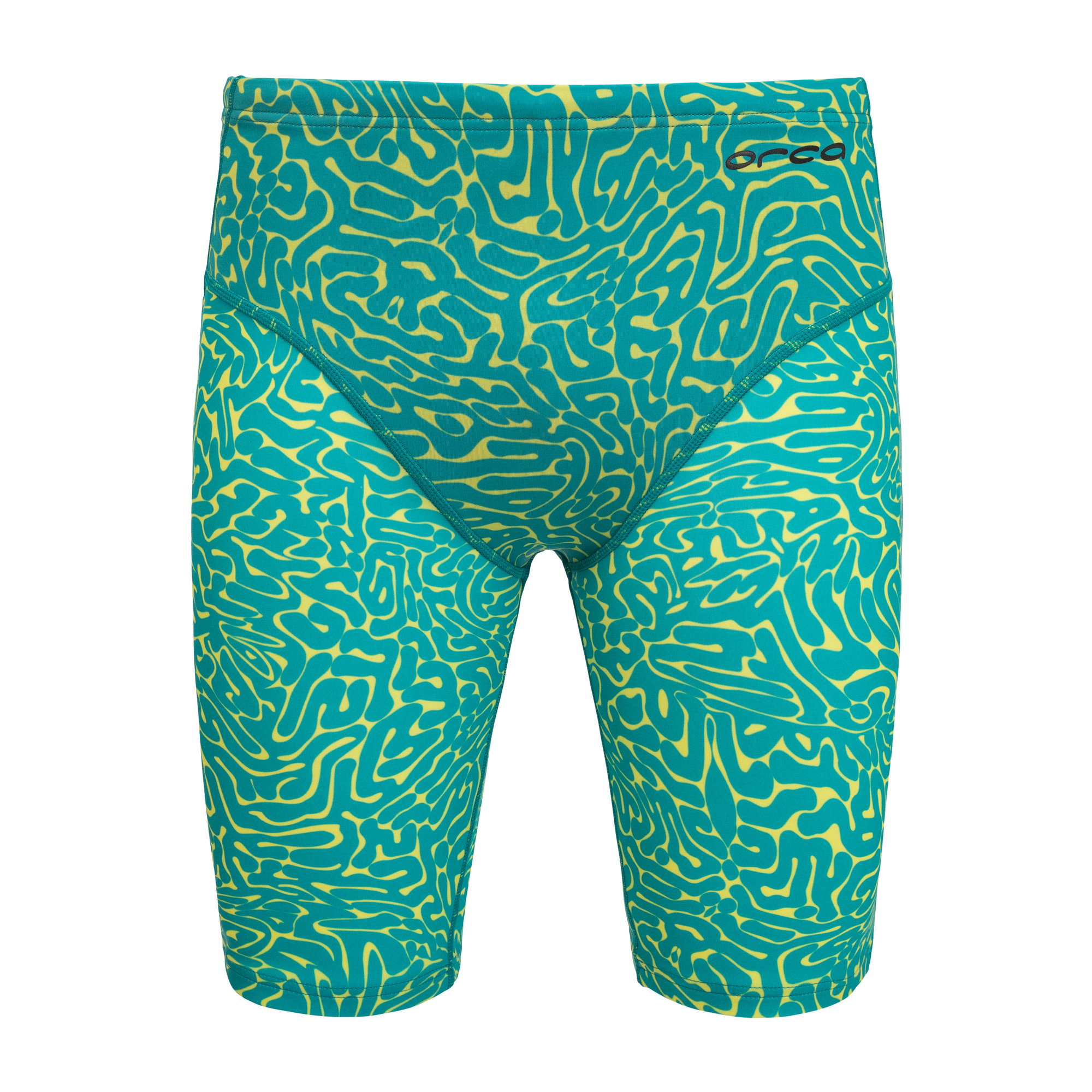 Boating & Water Sports Orca - costum inot pentru barbati tip jammer - verde turcoaz galben