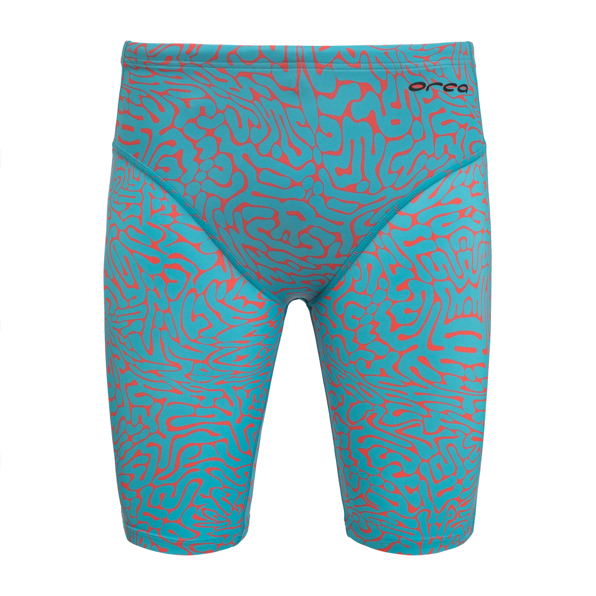 Boating & Water Sports Orca - costum inot pentru barbati tip jammer - albastru deschis portocaliu