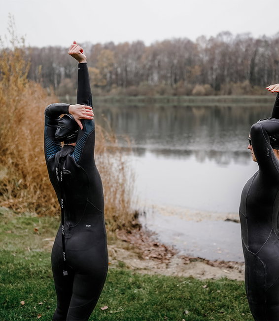 Orca - costum neopren triatlon pentru femei - Athlex Flex wetsuit - negru albastru flex