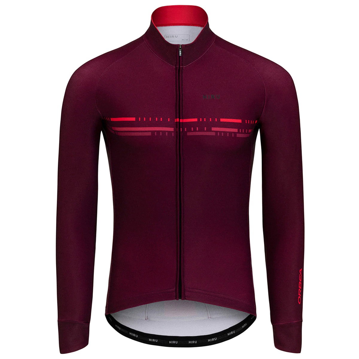 Activewear Hiru - tricou ciclism barbati maneca lunga Advanced Thermal LS Jersey - visiniu granat