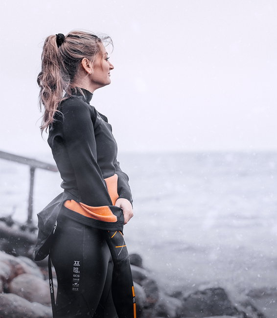 Orca - bluza neopren femei - Base Layer Openwater t-shirt - negru