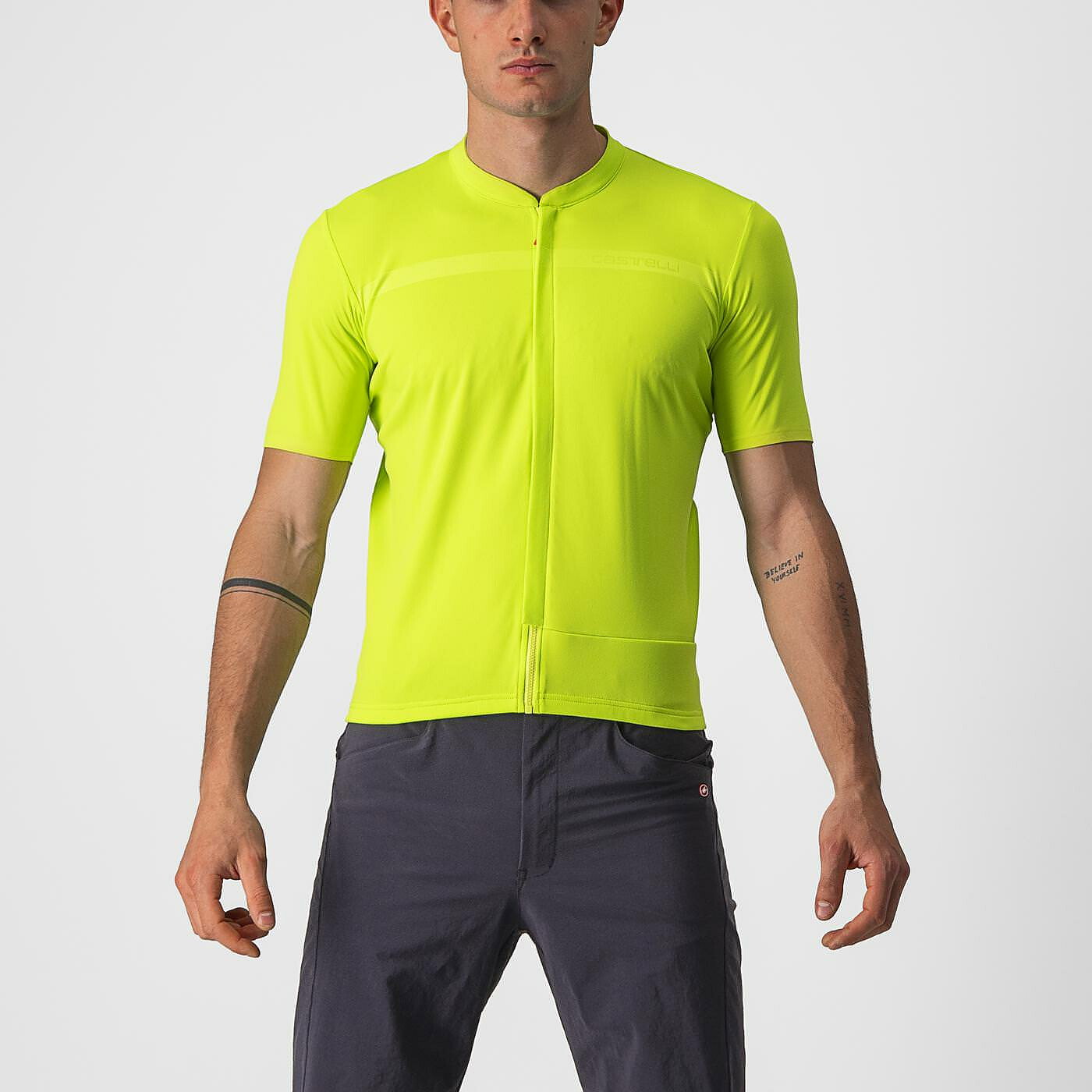 Castelli Castelli - tricou pentru ciclism cu maneca scurta Unlimited AllRoad - gallben fluo