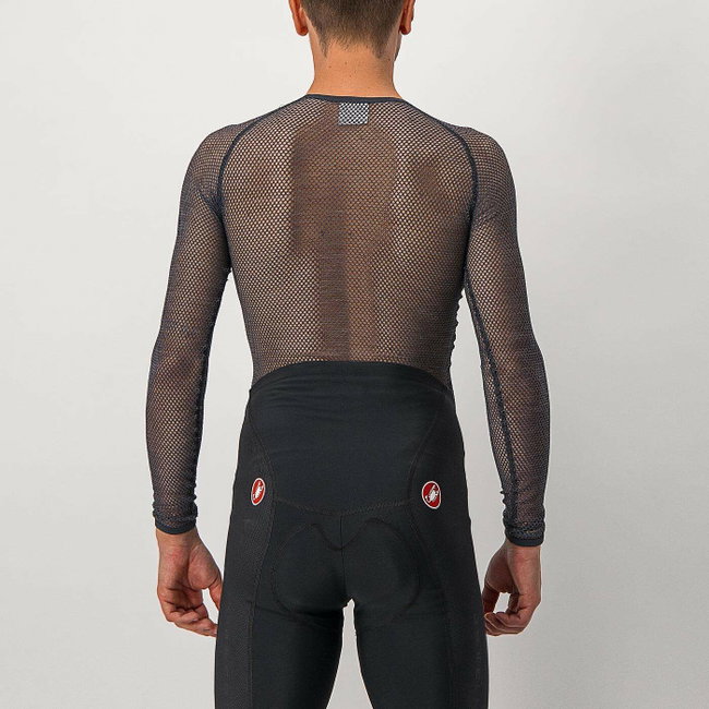 Castelli - bluza corp ciclism maneca lunga pentru barbati Miracolo Wool LS base layer - negru