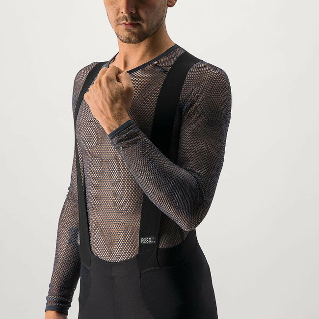 Castelli - bluza corp ciclism maneca lunga pentru barbati Miracolo Wool LS base layer - negru