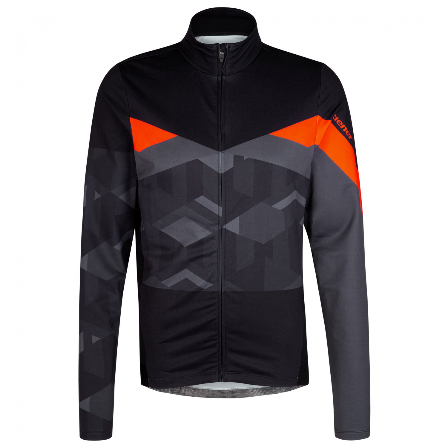 Activewear Ziener - bluza ciclism cu maneca lunga pentru barbati Nadin jersey - negru gri portocaliu